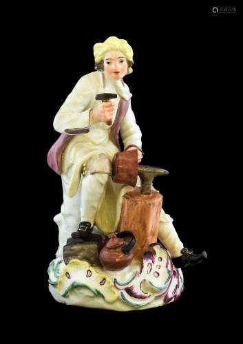 A Meissen Porcelain Figure of a Coppersmith from the Artisan...