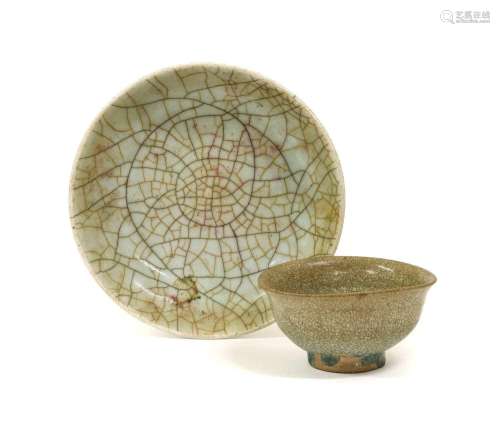 A Guan-Type Celadon-Glazed Saucer Dish, in Song style, with ...