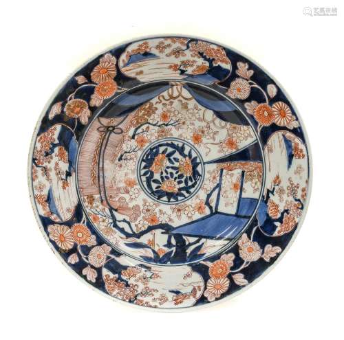 An Imari Porcelain Dish, Edo period, circa 1700, typically p...
