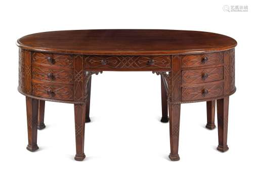 A George III Style Mahogany Desk