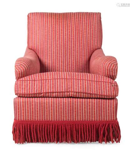 A Bridgewater Style Easy Chair with Buillon Fringe