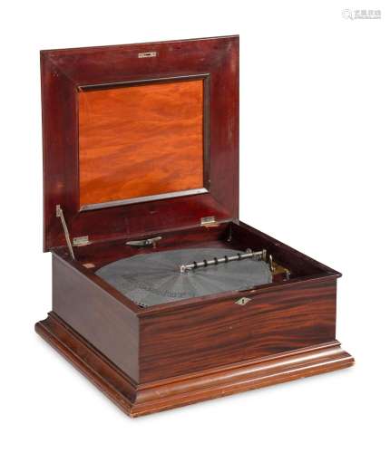 A New Century Mahogany Cased Disk Music Box