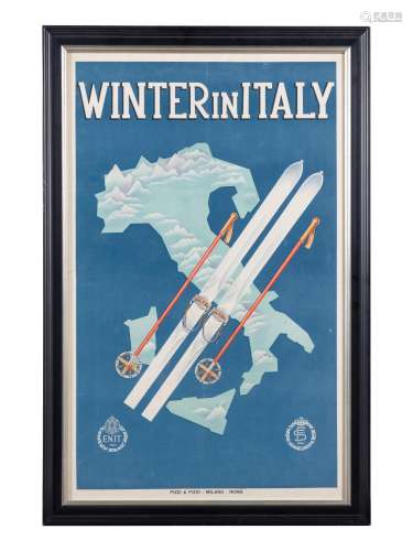 A Pizzi and Pizio Winter in Italy Travel Poster