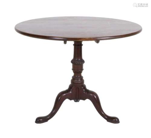 A Substantial George III Mahogany Tripod Table, late 18th ce...