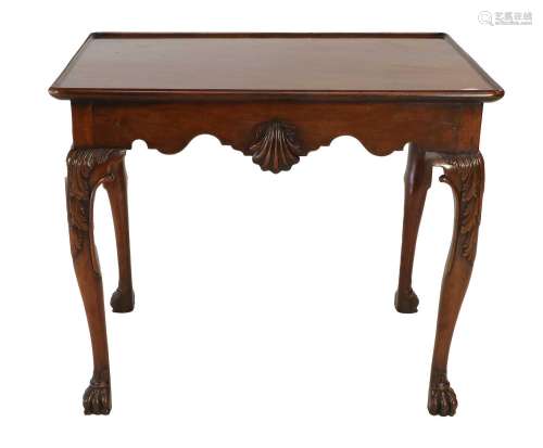 An Irish George II Carved Mahogany Centre Table, mid 18th ce...