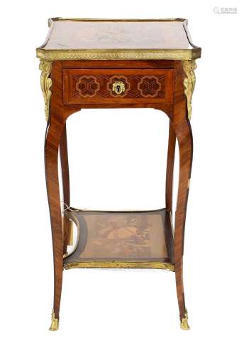A Late 19th Century French Kingwood, Marquetry-Inlaid and Gi...