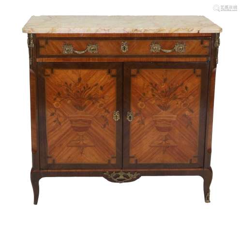 A 19th Century French Louis XV Style Tulipwood and Marquetry...