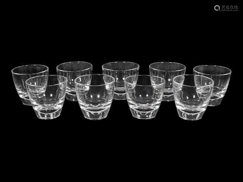 A Set of Nine Steuben Glasses