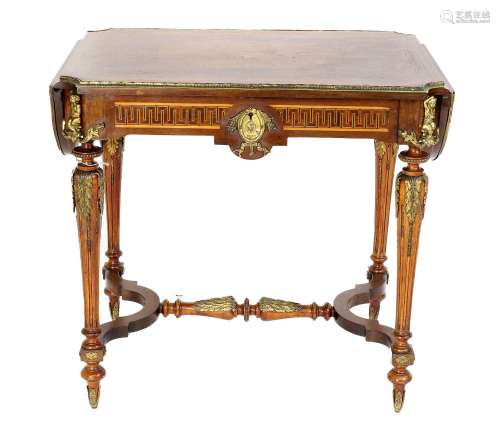 A Late 19th Century French Mahogany, Marquetry-Inlaid and Gi...