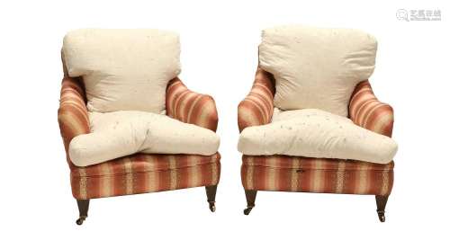 Howard & Sons: A Pair of Late 19th Century/ Early 20th C...