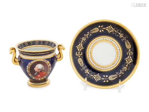 A Flight, Barr and Barr Porcelain Cup and Associated Saucer