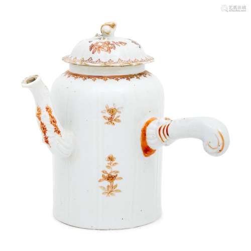 A Chinese Export Porcelain Armorial Spanish Market Coffee Po...