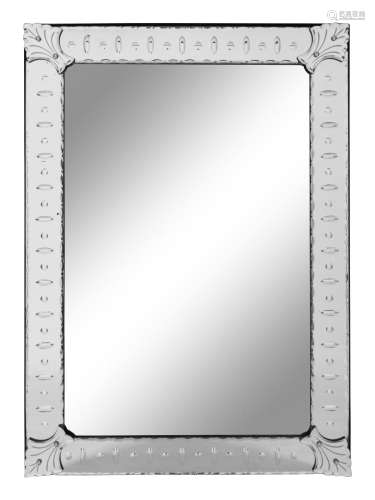 A Contemporary Etched Glass Mirror