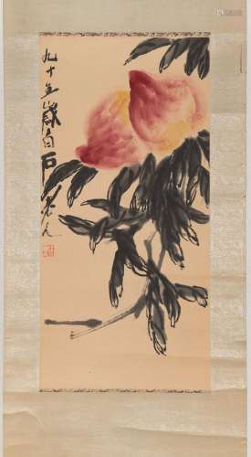 QI BAISHI (1864-1957) - PEACHES 齐白石寿桃图