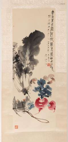 TANG YUN (1910-1993) - STILL LIFE WITH VEGETABLES 唐云水墨画