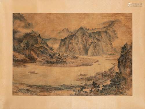 TAO YIQING (1914-1986) - MOUNTAINS AND RIVERS 设色山水图