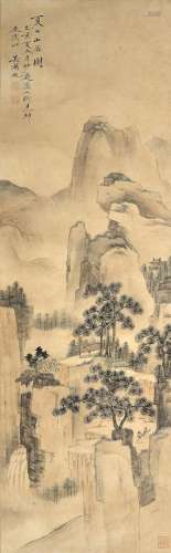 WU HUFAN (1894-1968) - MOUNTAIN SHELTER ON A SUMMER DAY 夏日...