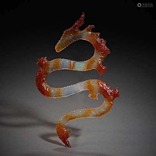 Before the Ming Dynasty Agate Dragon