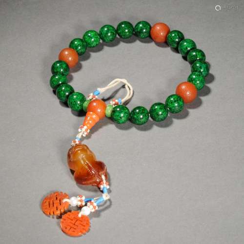 Qing Dynasty Eighteen Beads Handheld