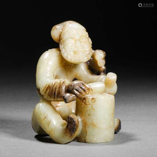 Before the Ming Dynasty Hetian Jade Man