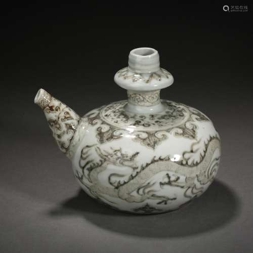 Before the Ming Dynasty Underglaze Red Dragon Pattern Holdin...