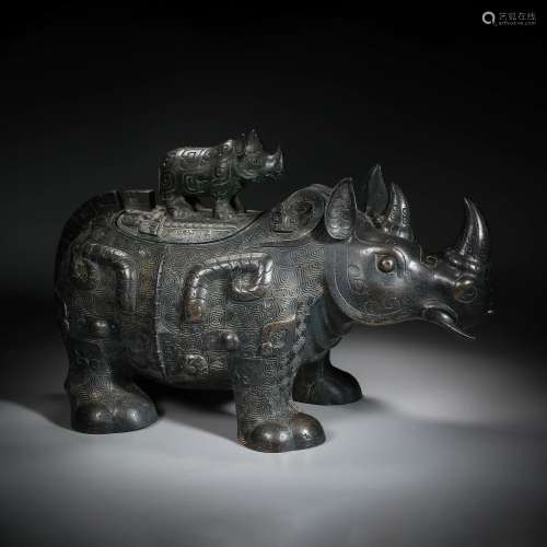 Before the Ming Dynasty，Bronze Rhino Vessel