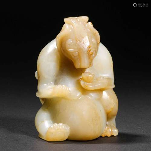 Before the Ming Dynasty,Hetian Jade Bear
