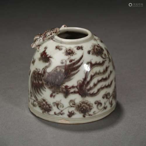 Before the Ming Dynasty Underglaze Red Phoenix Pattern Jar