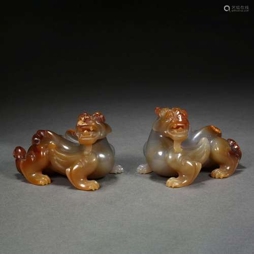 Ming Dynasty or Before,Agate Beast