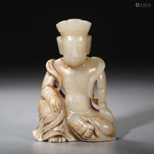 Before the Ming Dynasty,Hetian Jade Buddha Statue