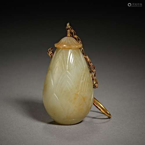 Before the Ming Dynasty,Gilt Jade Bottle
