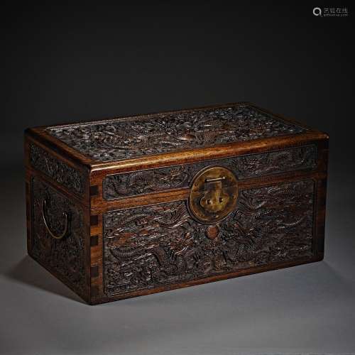 Qing Dynasty,Wooden Treasure Chest