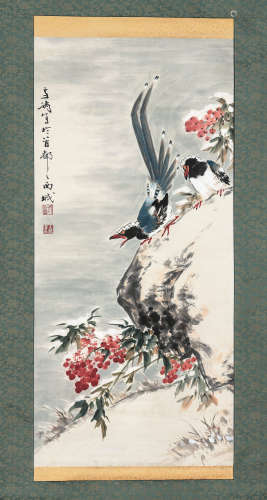 王雪涛（1903-1982）·报喜图 纸本设色 立轴