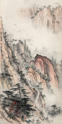 陶一清（1914-1986）·黄山莲花沟 纸本设色 立轴