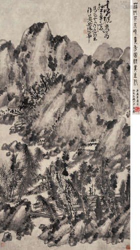 蒲华（1839-1911）·千峰竞秀图 纸本水墨 立轴