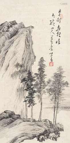 溥儒（1896-1963）·寒山枯木图（海外回流） 纸本水墨 镜芯