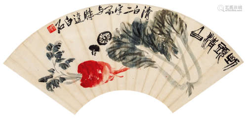 齐白石（1864-1957）·到头清白 纸本设色 镜芯