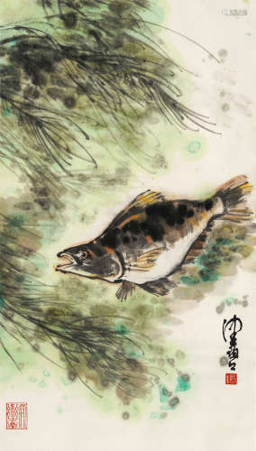 陈佩秋（1922-2022）·游鱼图 纸本设色 立轴