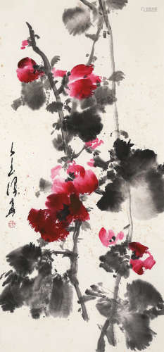 王子武（1936-2021）·芙蓉图 纸本设色 镜芯