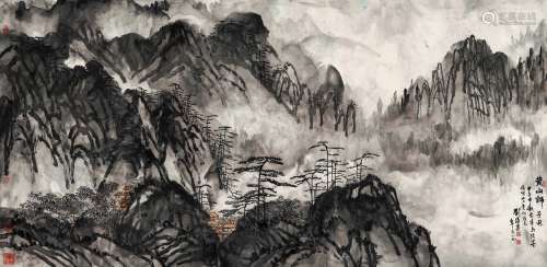 刘海粟（1896-1994）·黄山狮子林（多次出版） 纸本设色 镜芯