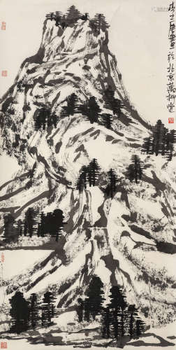 李庚（B.1950）·高山图（直接得自作者本人，有出版） 纸本水墨 镜芯