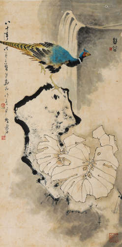 郑乃珖（1911-2005）·英雄图 纸本设色 立轴