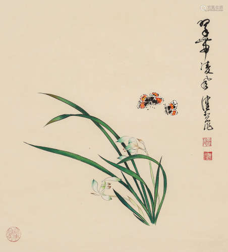 陈佩秋（1922-2022）·翠带凌风（附证书） 纸本设色 镜芯