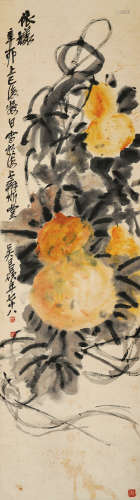 吴昌硕（1844-1927）·依样 纸本设色 立轴