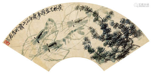 齐白石（1864-1957）·为茂林先生作 纸本设色 镜芯