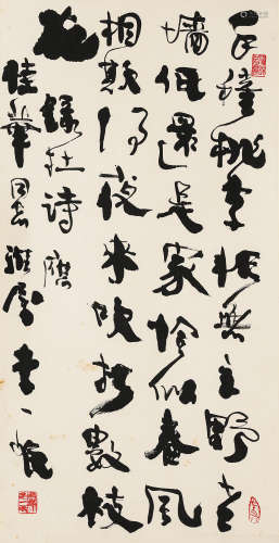 李一氓（1903-1990）·行书杜牧诗 纸本水墨 立轴