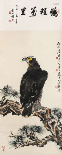 唐云（1910-1993）·松鹰图 纸本设色 立轴