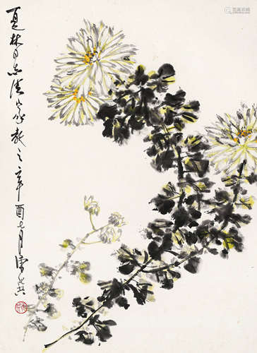 康师尧（1921-1985）·秋色无边 纸本设色 镜芯