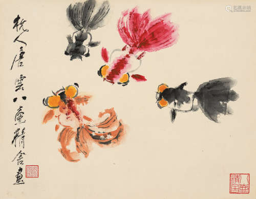 唐云（1910-1993）·金玉满堂 纸本设色 镜芯