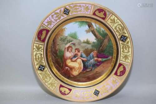 Royal Vienna Style Porcelain Plate